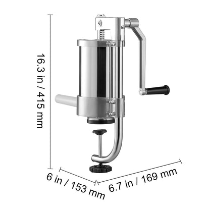 Sausage Stuffer 2.5LBS/1.5L Capacity Homemade Sausage Maker Stainless Steel - Image 8
