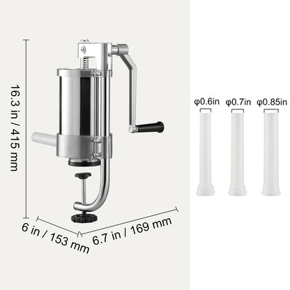 Sausage Stuffer 2.5LBS/1.5L Capacity Homemade Sausage Maker Stainless Steel - Image 7