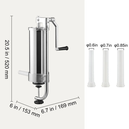 Sausage Stuffer 5LBS/3L Capacity Homemade Sausage Maker Stainless Steel - Image 7