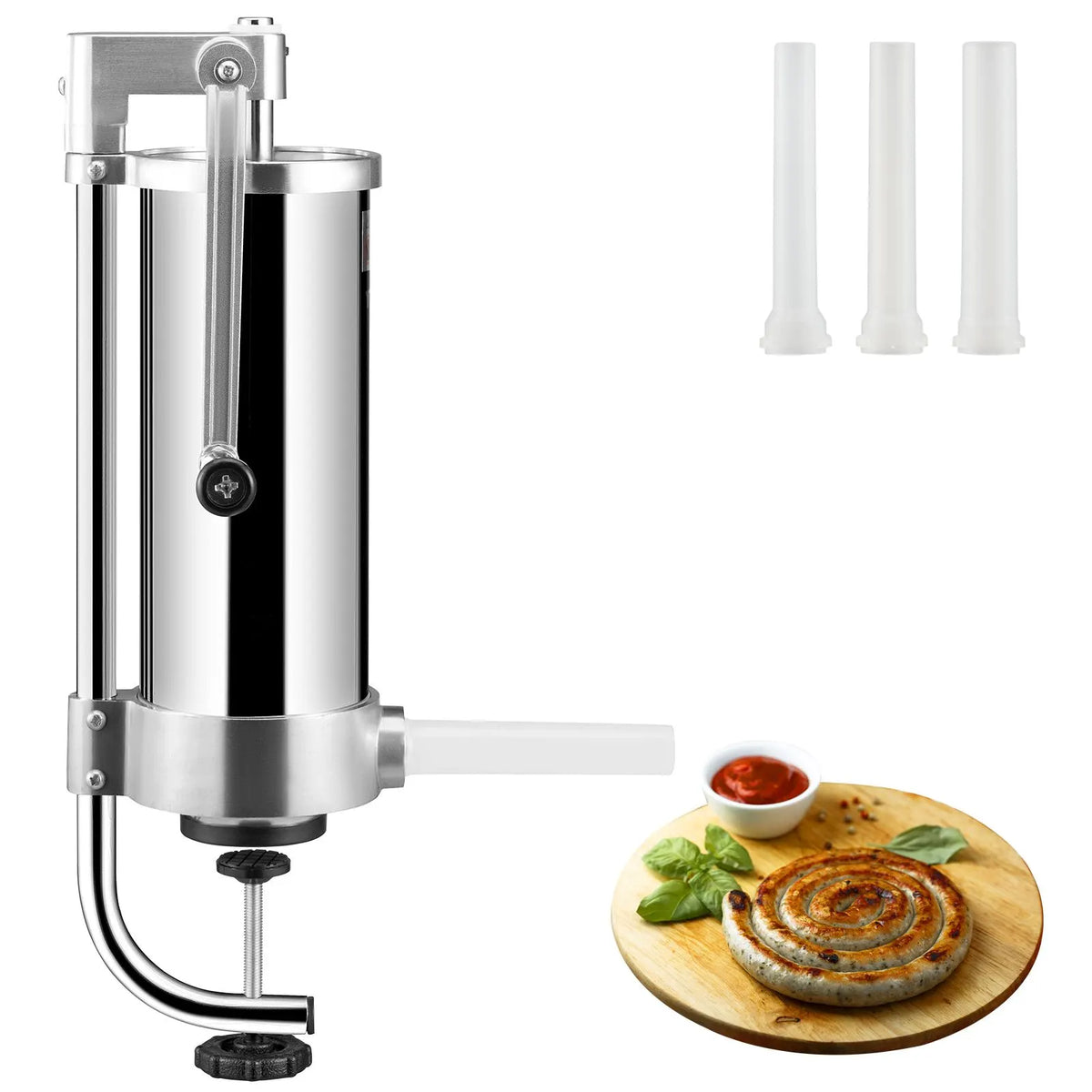 Sausage Stuffer 5LBS/3L Capacity Homemade Sausage Maker Stainless Steel - Image 9