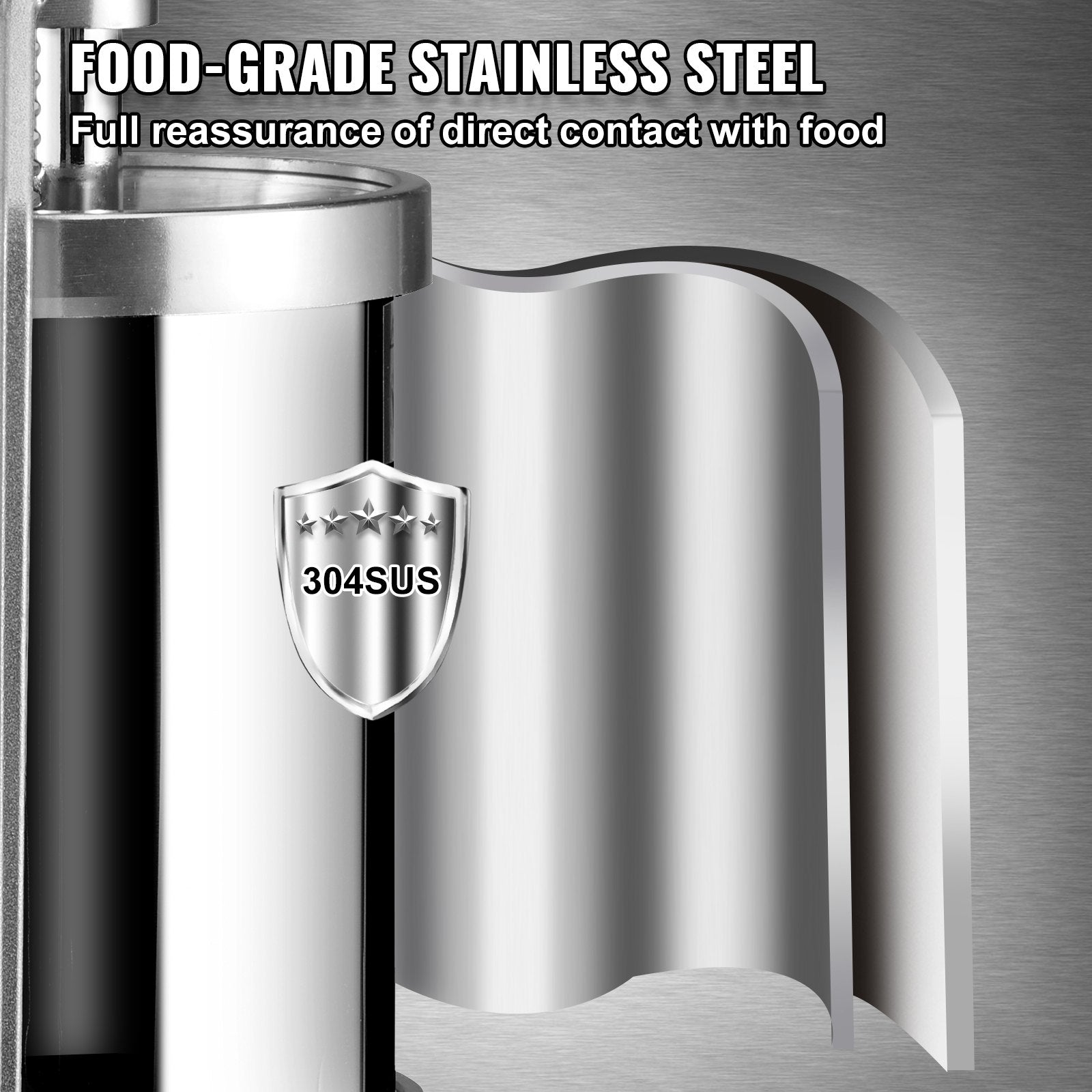 Sausage Stuffer 5LBS/3L Capacity Homemade Sausage Maker Stainless Steel - Image 3
