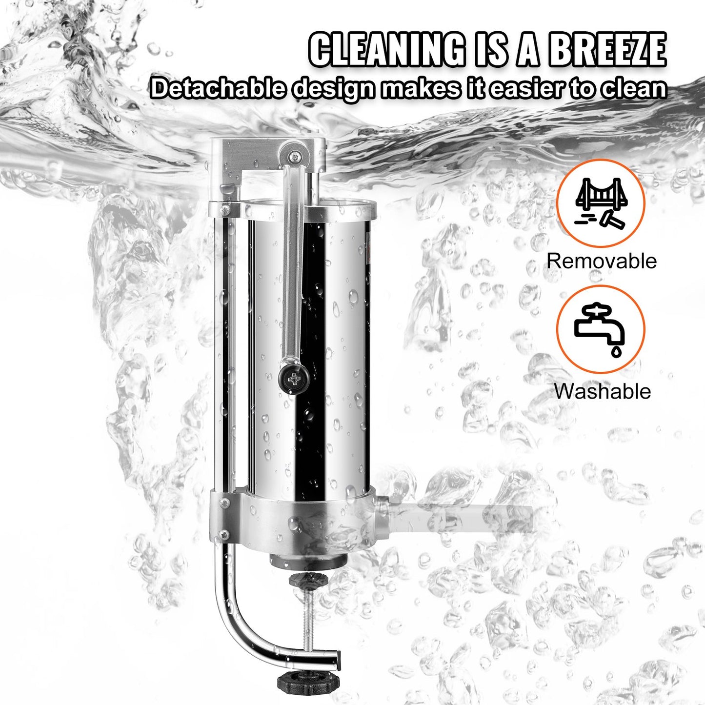 Sausage Stuffer 5LBS/3L Capacity Homemade Sausage Maker Stainless Steel - Image 6