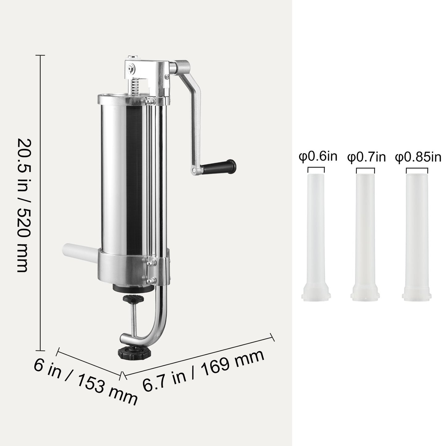 Sausage Stuffer 5LBS/3L Capacity Homemade Sausage Maker Stainless Steel - Image 7