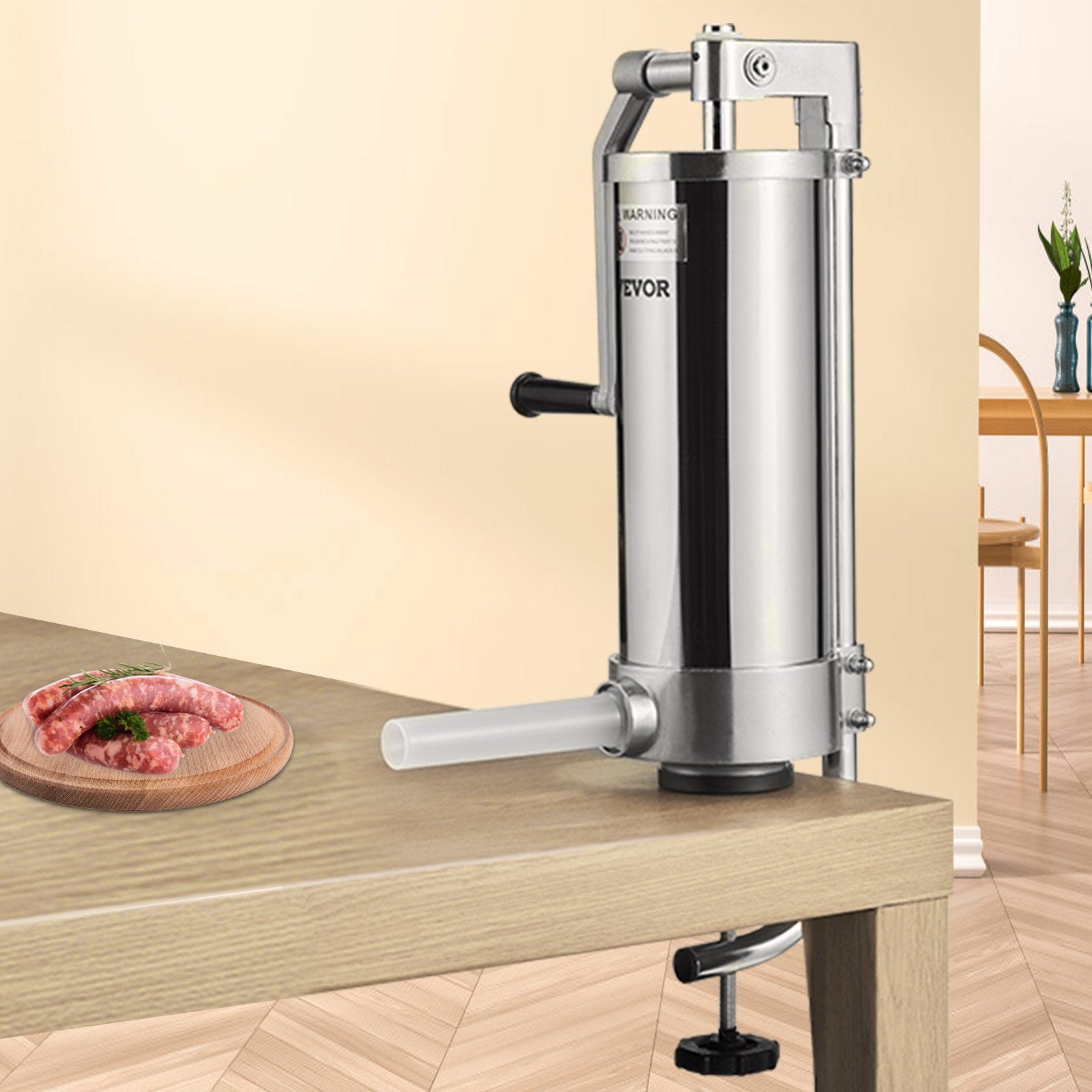 Sausage Stuffer 5LBS/3L Capacity Homemade Sausage Maker Stainless Steel - Image 8