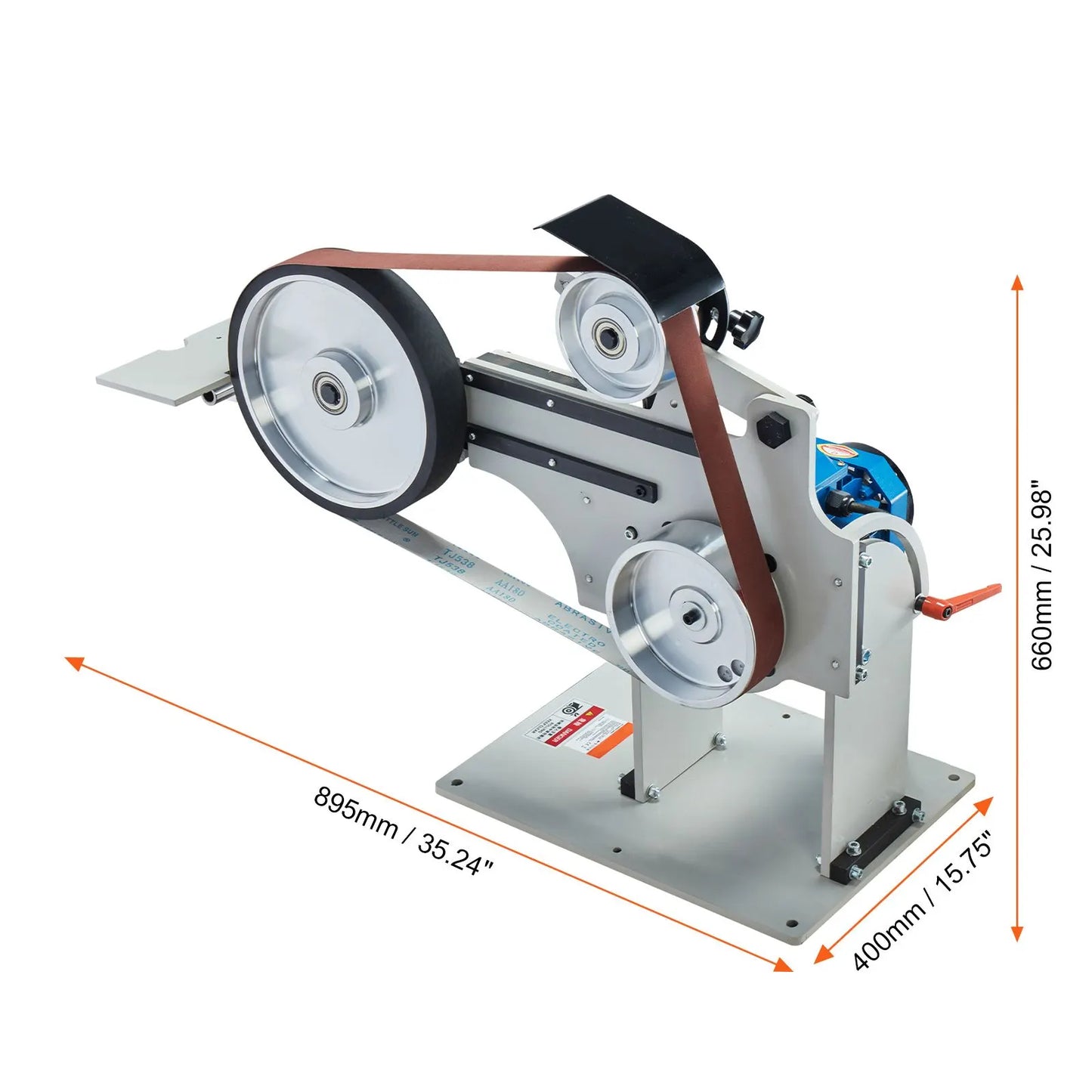 Belt Grinder Sander 72 x 2-Inch Belt Polisher with VFD 3 Grinding Moulds - Image 8