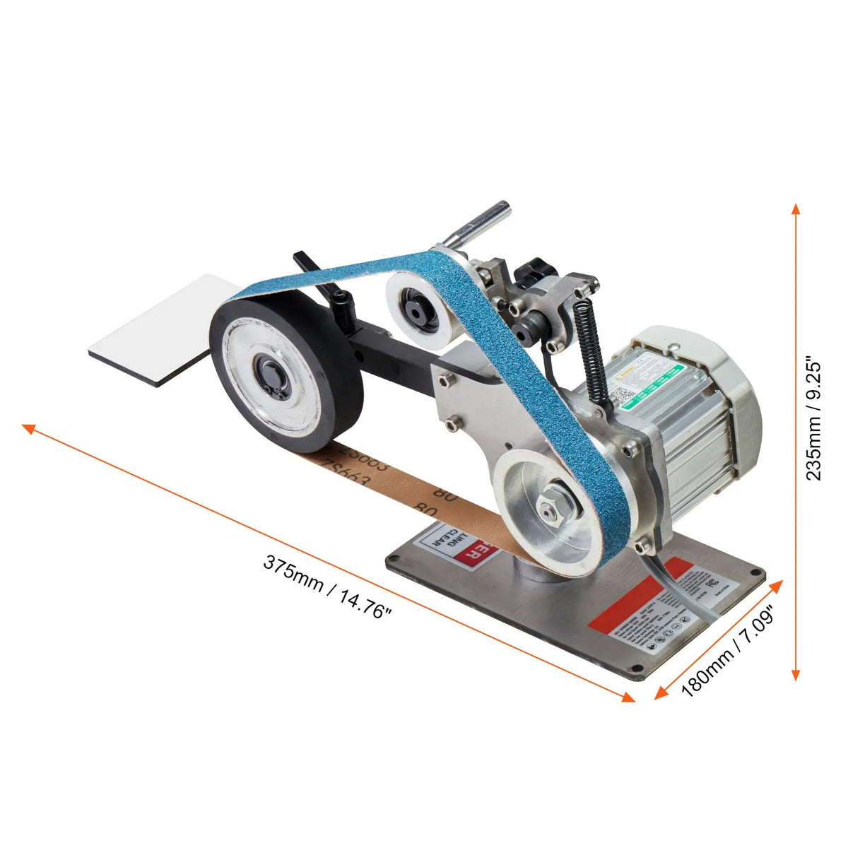Belt Grinder Sander, 30 x 1-Inch Variable Speed Belt Polisher with VFD, 550W Polishing Grinding Machine with 2 Grinding Moulds & 3PCS Sanding Belts for Metalworking, Knife Making - Image 8