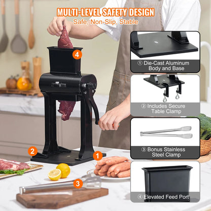 Commercial Meat Tenderizer, Heavy Duty Stainless Steel Meat Tenderizer Machine, Quick and Easy Manual Operation Kitchen Tool, 148mm Feed Port for Beef, Turkey, Chicken, Pork, Steak, and Fish - Image 5