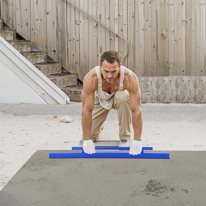 Concrete Screed, 120.5 cm Screed with Level Vial, Easy Cleanup & End Cap Design, Aluminum Lightweight & Reversable Handle for Leveling Floors, Small-Scale Construction and Home Renovation - Image 8