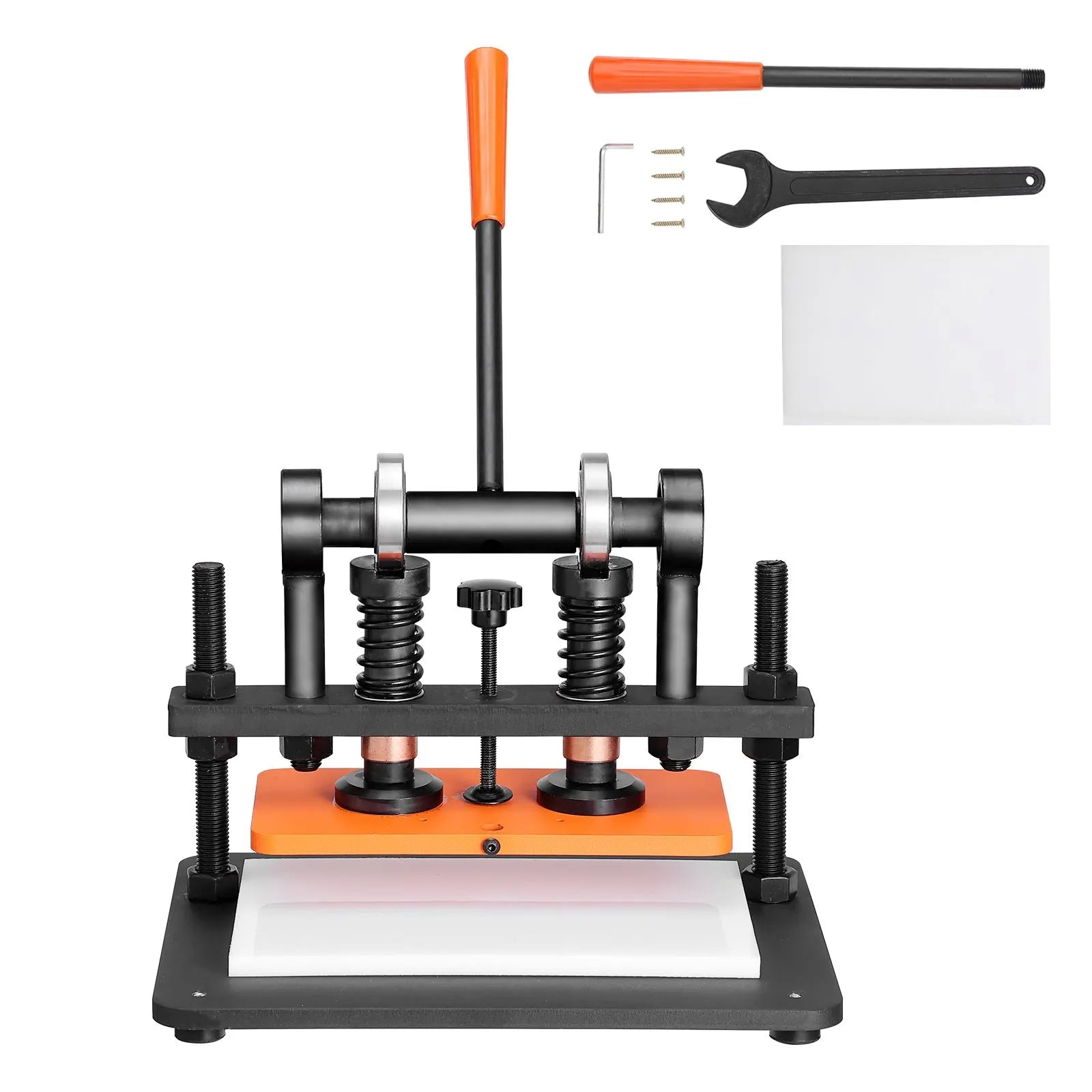 Leather Cutting Machine, 11 x 5.5 in Embossing Plate Manual Die Cutter, 0.47 in Pressure Stroke Leather Embossing Machine, Dual Guide Shafts Die Cut Machine for Various of Materials