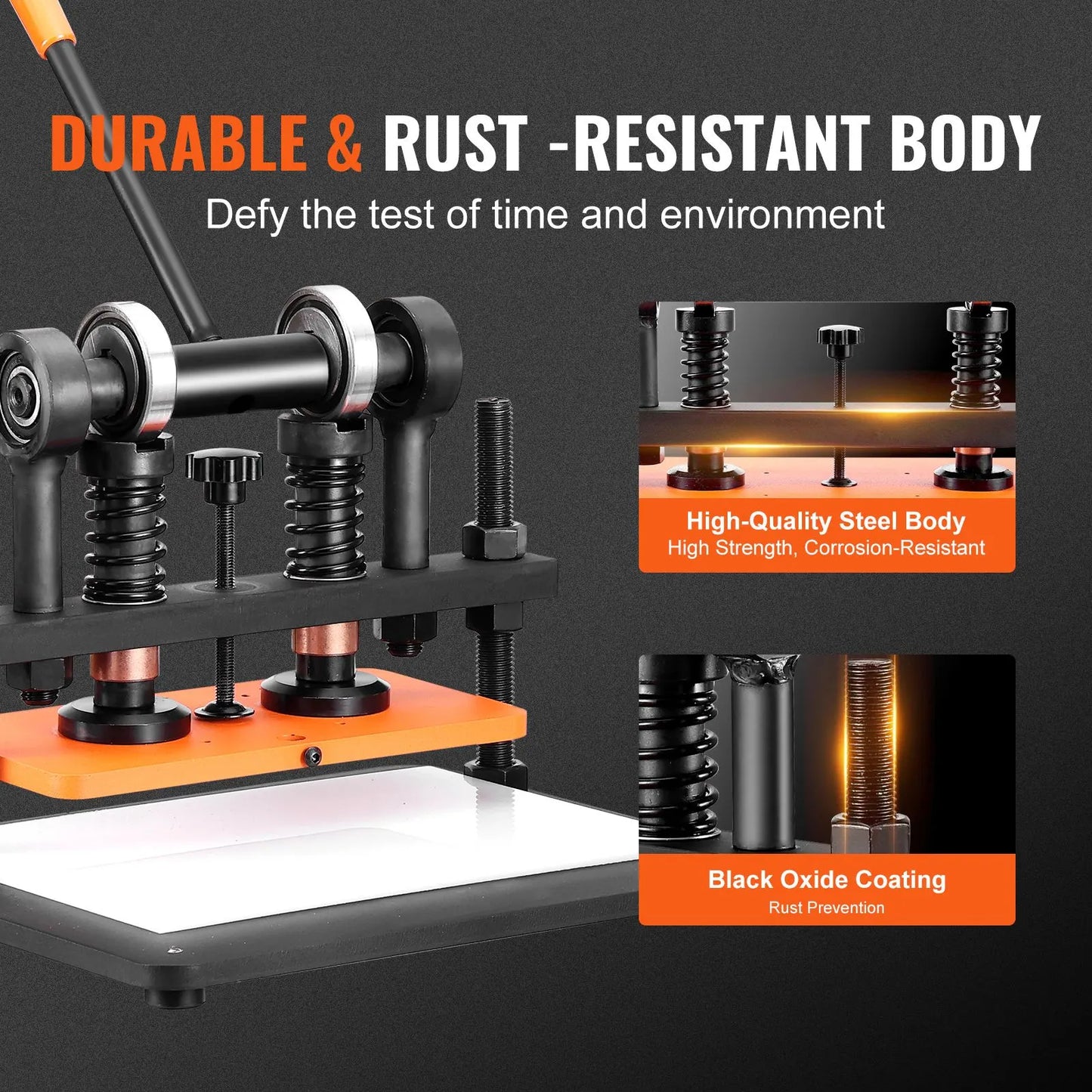 Leather Cutting Machine, 11 x 5.5 in Embossing Plate Manual Die Cutter, 0.47 in Pressure Stroke Leather Embossing Machine, Dual Guide Shafts Die Cut Machine for Various of Materials - Image 5