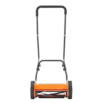 40cm Push Reel Lawn Mower 5-Blade Adjustable Height Grass Catcher 2-Wheel - Image 9