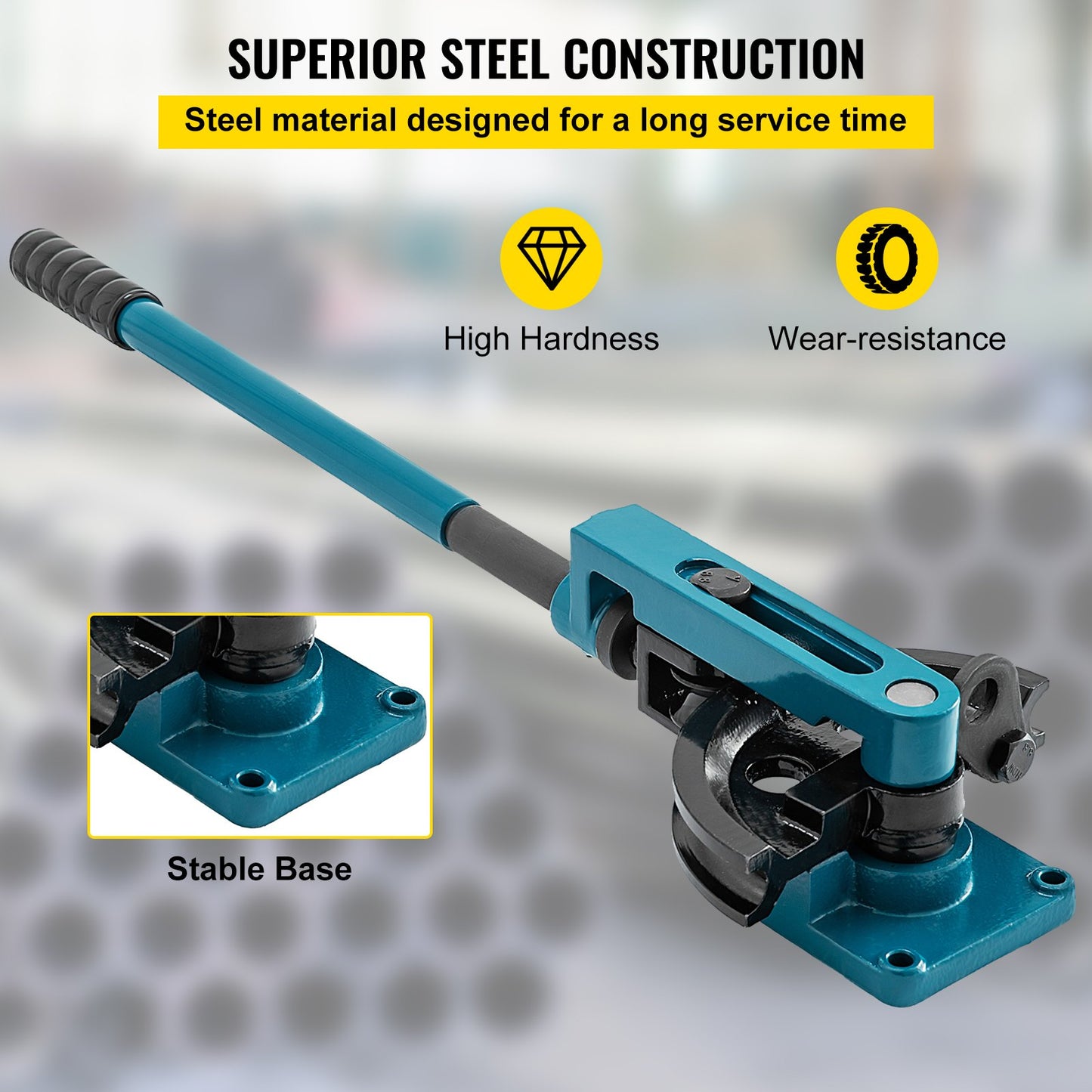 Pipe Tube Bender, 3/8" to 1" Manual Pipe Tube Bender, with 7 Dies, Heavy Duty Tube Bender Tubing of Steel Metal Copper, for Repair Shops, Blue - Image 5
