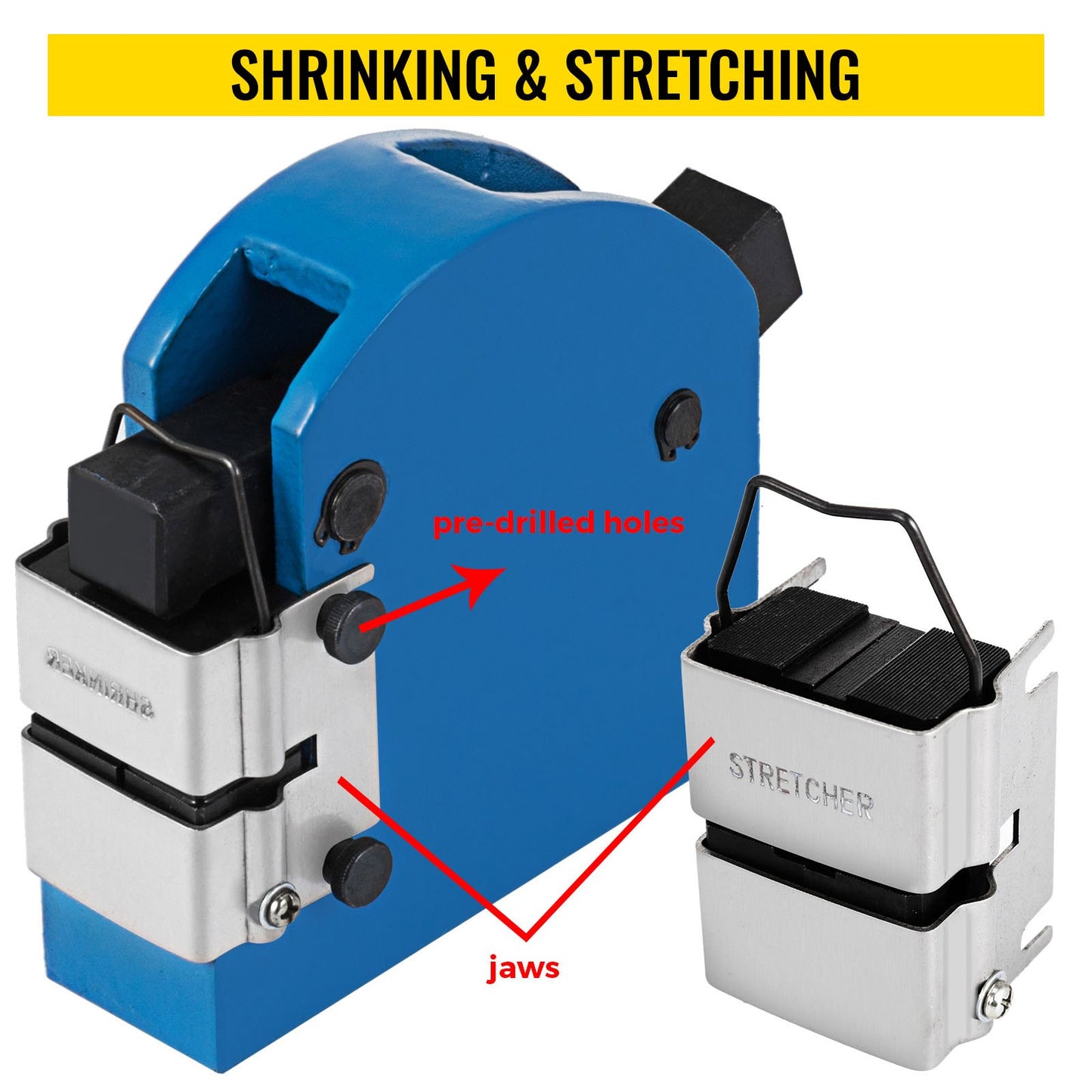 2-in-1 Shrinker & Stretcher Set 2 Steel Jaws Sheet Metal Bender Manual Machine - Image 2