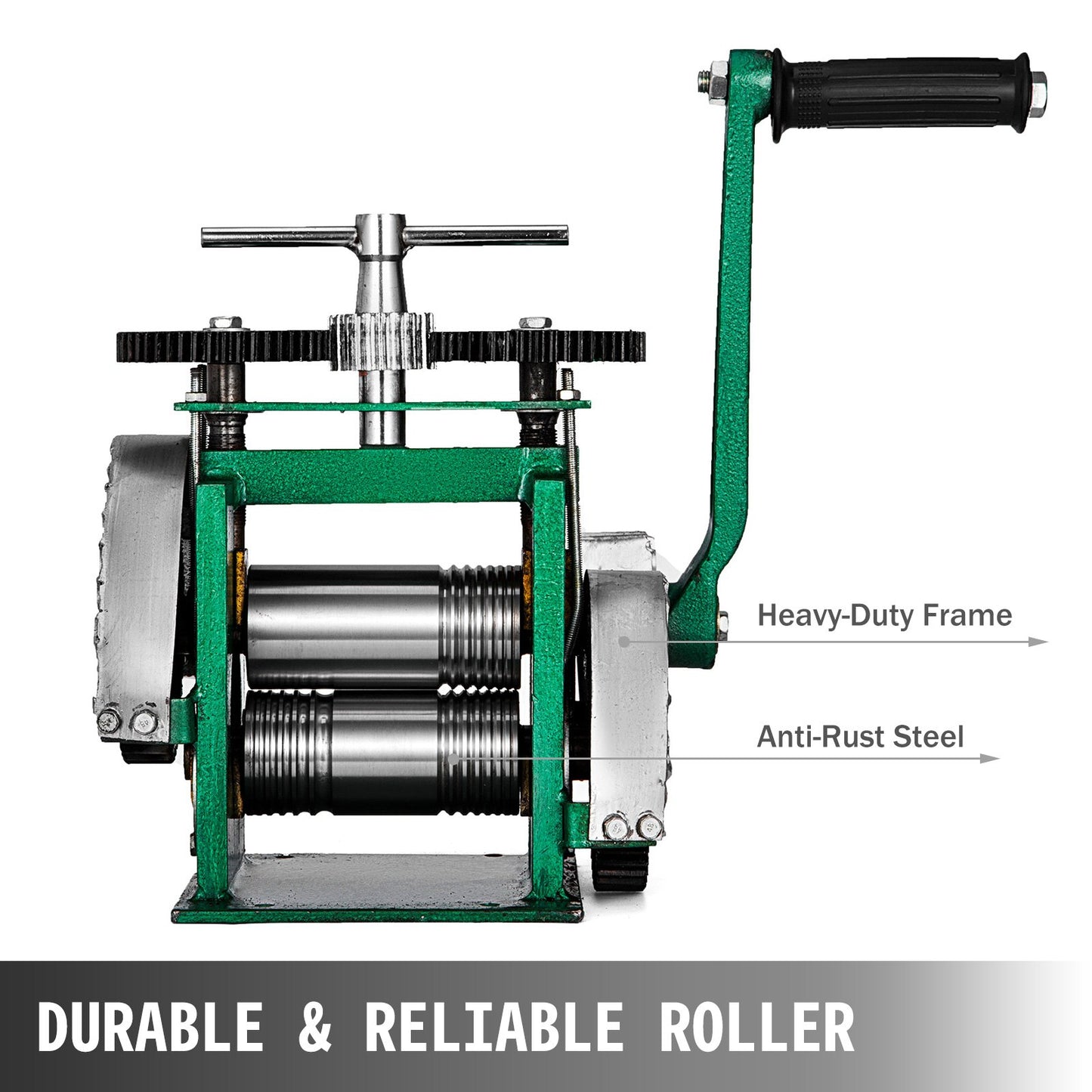Combination Rolling Mill Machine Roller Width: 120 mm, Roller Diameter: 55 mm Rolling Mill Jewellery 85mm Roller Width Flat Rolling Manual Jewelry Press Tabletting Tool Jewelry DIY Tools - Image 2