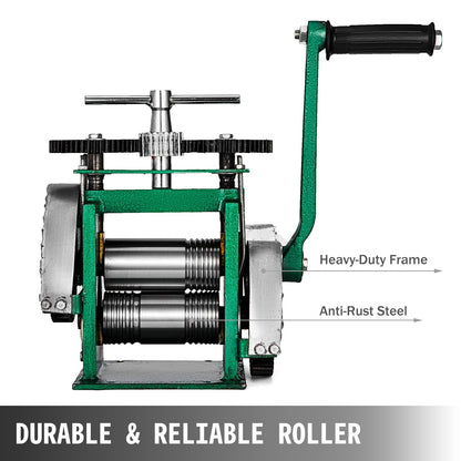 Combination Rolling Mill Machine Roller Width: 120 mm, Roller Diameter: 55 mm Rolling Mill Jewellery 85mm Roller Width Flat Rolling Manual Jewelry Press Tabletting Tool Jewelry DIY Tools - Image 2