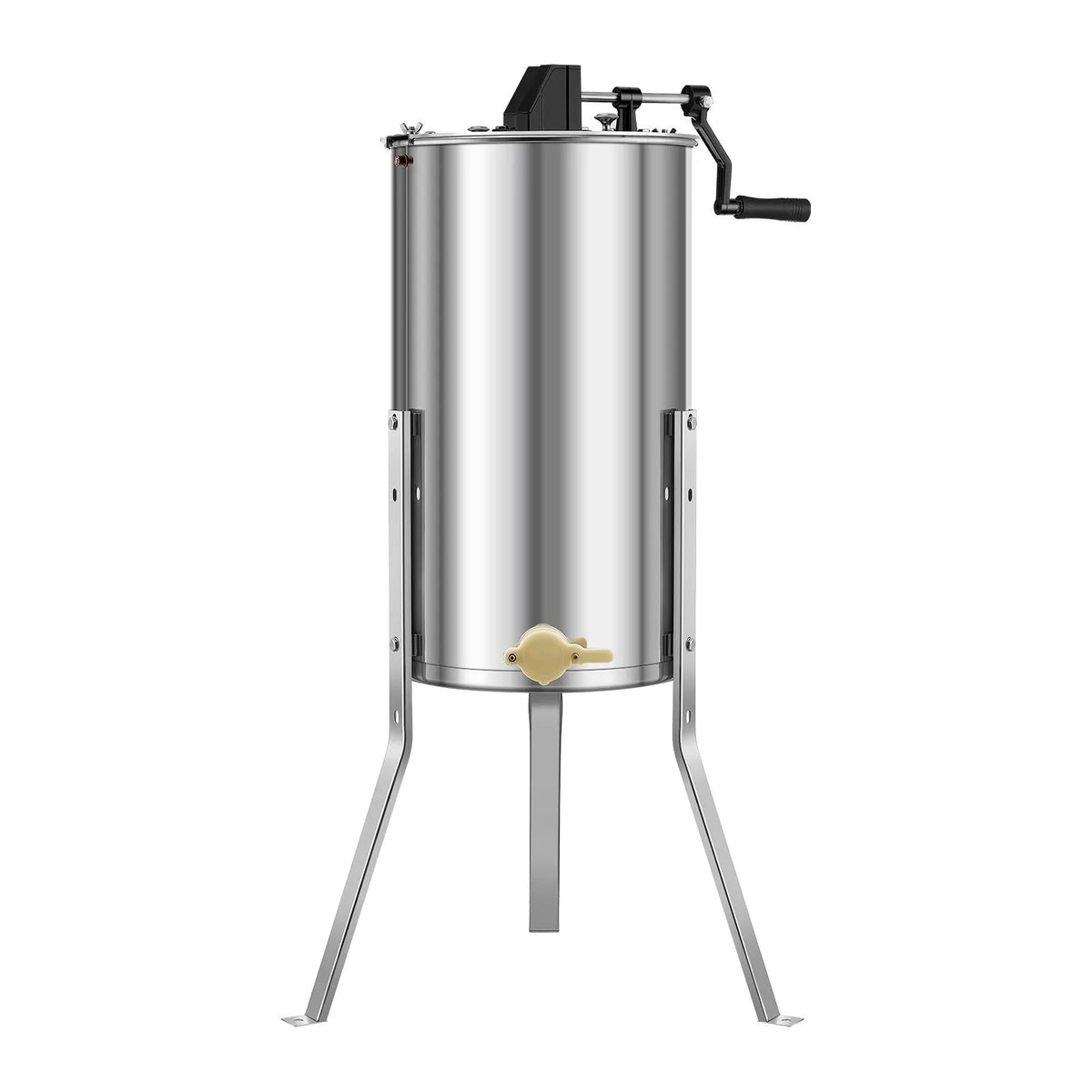 Honey Extractor, 2 Frame Manual Honey Spinner with Transparent Lid, Stainless Steel Honeycomb Drum Spinner with Height Adjustable Stand, Honeycomb Extraction Centrifuge Equipment for Beekeeping - Image 9