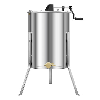 Honey Extractor, 4/8 Frame Manual Honey Spinner with Transparent Lid, Stainless Steel Honeycomb Drum Spinner with Height Adjustable Stand, Honeycomb Extraction Equipment for Beekeeping - Image 9