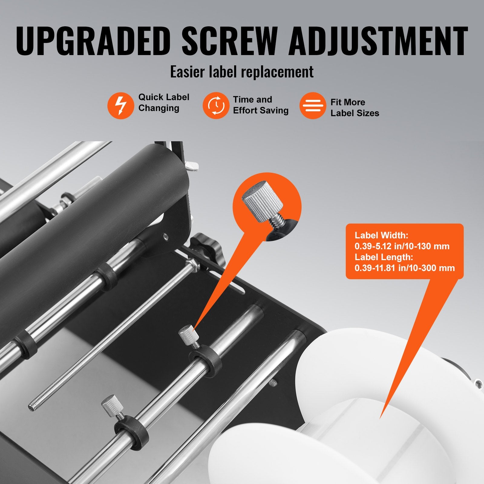 Manual Round Labeling Machine, 15-20pcs/min, Bottle Label Applicator for Round Bottles, Adjustable Manual Round Bottle Labeler Suitable for Round Bottle Diameter 20-120 mm (with Pressing Bar) - Image 4