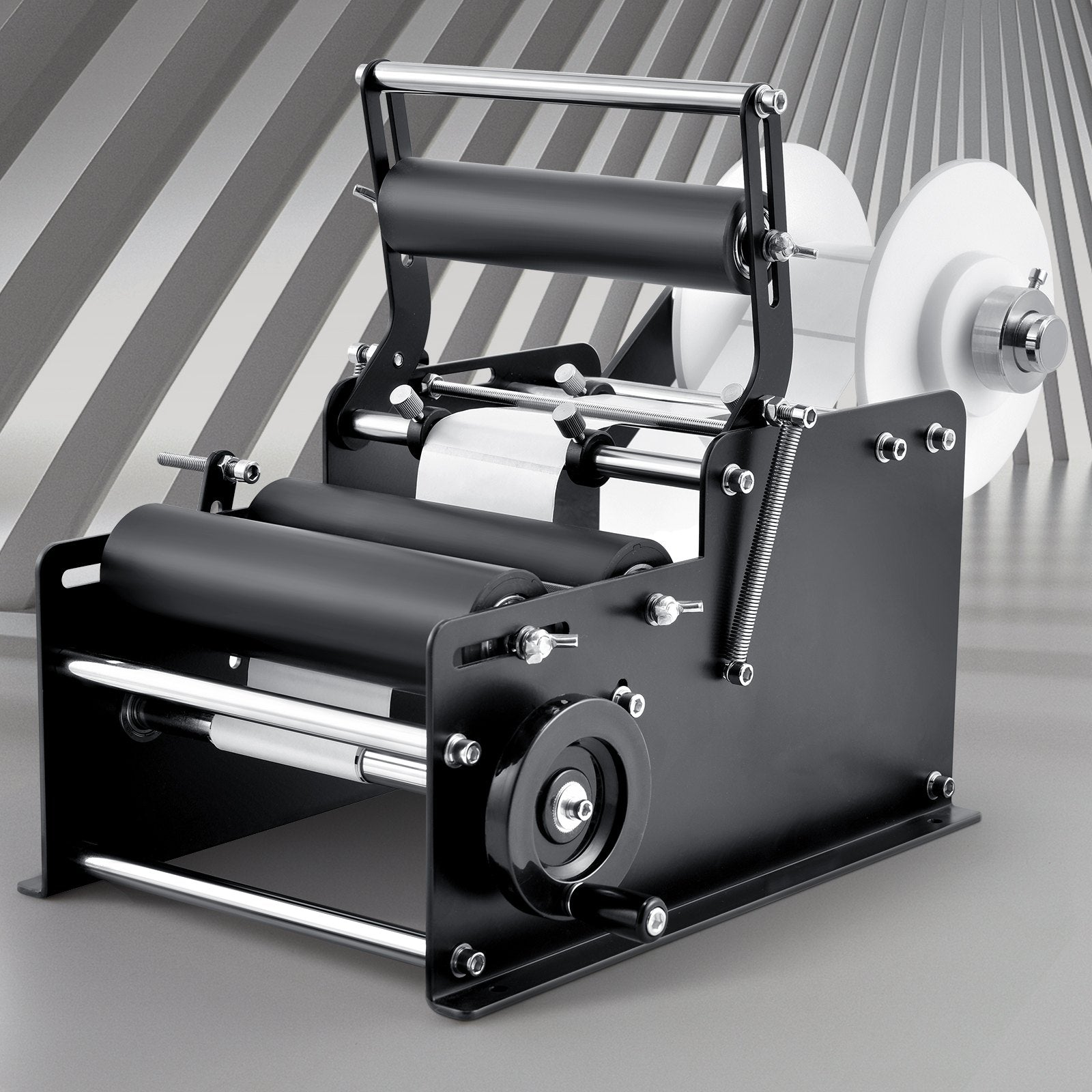 Manual Round Labeling Machine, 15-20pcs/min, Bottle Label Applicator for Round Bottles, Adjustable Manual Round Bottle Labeler Suitable for Round Bottle Diameter 20-120 mm (with Pressing Bar) - Image 8