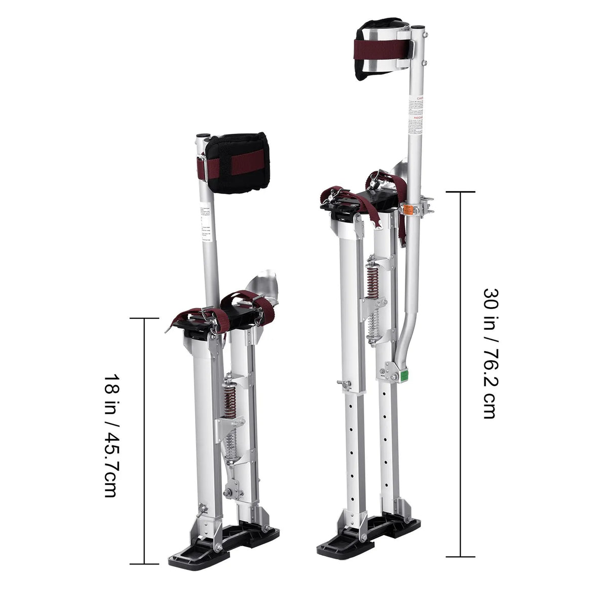 Drywall Stilts Aluminum Tool Stilts 45.7-76.2cm Adjustable Painting Taping - Image 8