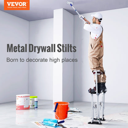 Drywall Stilts, 24''-40'' Adjustable Aluminum Tool Stilts with Protective Knee Pads, Durable and Non-Slip Work Stilts for Sheetrock Painting, Walking, Taping, Silver - Image 6