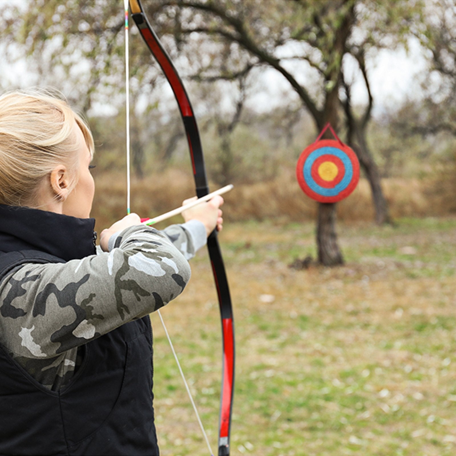 Archery Target, 5 Layers 20" Arrow Target, Traditional Solid Straw Round Archery Target Shooting Bow, Hand-Made Arrows Target, Coloured Rope Target for Backyard Outdoor Hunting Shooting Practice - Image 8