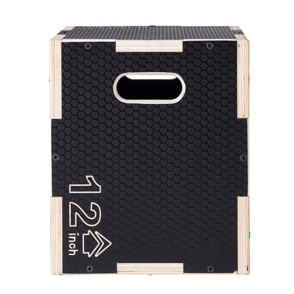 3 in 1 Plyometric Jump Box, 16/14/12 Inch Wooden Plyo Box, Platform & Jumping Agility Box, Anti-Slip Fitness Exercise Step Up Box for Home Gym Training, Conditioning Strength Training, Black - Image 9
