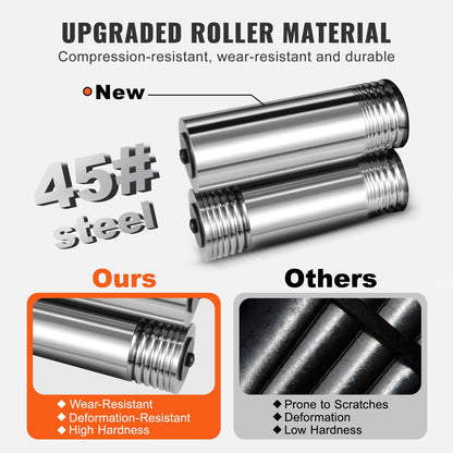 Rolling Mill, 1.77"/45 mm Jewelry Rolling Mill Machine, 1: 2.4 Gear Ratio, 3-in-1 Multi-function Rolling Mill, 0-6 mm Press Thickness for Metal Jewelry Making Sheet Square Wire Semicircle - Image 5