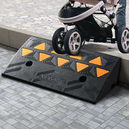 Rubber Curb Ramp 10.8 cm Rise Height Sidewalk Curb Ramp, 30 cm Width 50 cm Length Driveway Ramp for Curb, 15T Heavy Duty Rubber Ramp for Forklifts, Trucks, Buses, Cars, Wheelchairs, Bikes - Image 8