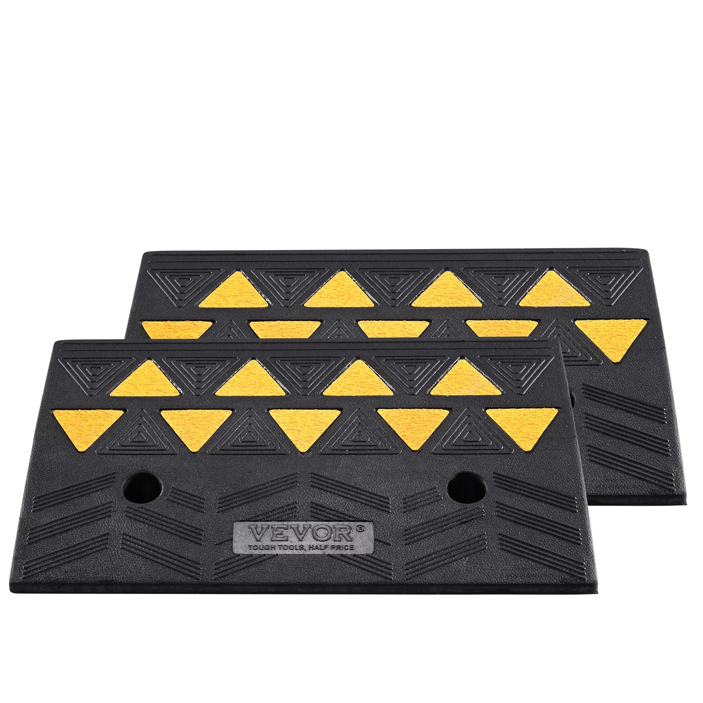 Rubber Curb Ramp 2 Pack, 12.7 cm Rise Height Heavy-Duty 15 tons Load Capacity Threshold Ramps, Driveway Ramps with Stable Grid Structure for Cars, Wheelchairs, Bikes, Motorcycles - Image 9