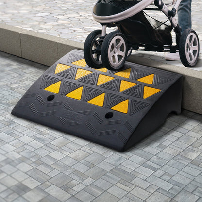 Rubber Curb Ramp 2 Pack, 15.2 cm Rise Height Heavy-Duty 15 tons Load Capacity Threshold Ramps, Driveway Ramps with Stable Grid Structure for Cars, Wheelchairs, Bikes, Motorcycles - Image 8