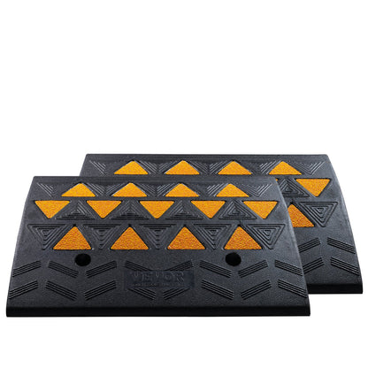 Rubber Curb Ramp 2 Pack, 15.2 cm Rise Height Heavy-Duty 15 tons Load Capacity Threshold Ramps, Driveway Ramps with Stable Grid Structure for Cars, Wheelchairs, Bikes, Motorcycles - Image 9