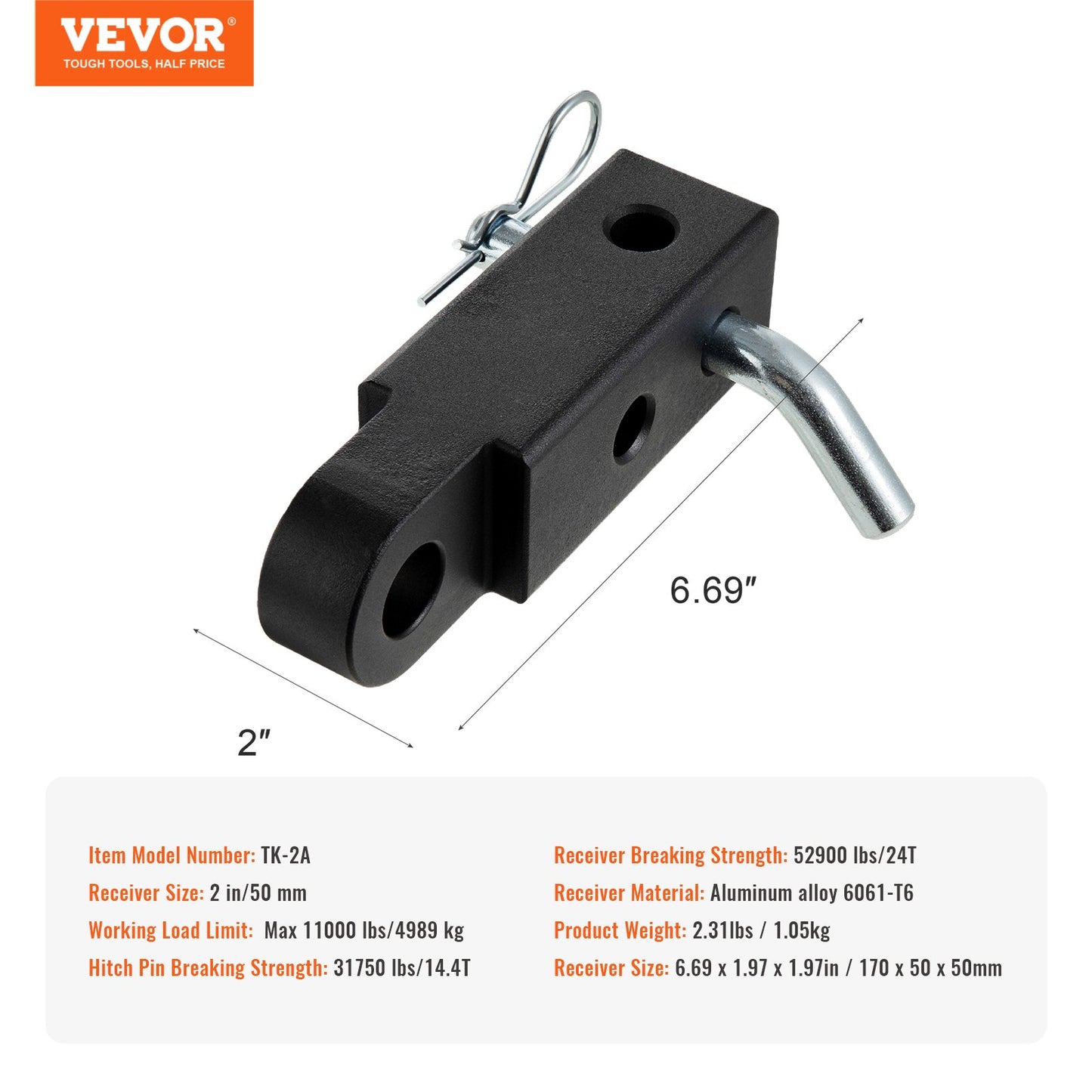 50mm Trailer Shackle Hitch Receiver Heavy Duty Tow Recovery for Truck Jeep - Image 7
