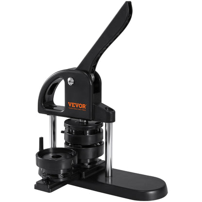 Button Maker Machine, 1/1.25/2.28 inch(25/32/58mm) 3-in-1 Pin Maker, Installation-Free Badge Punch Press Kit, Button Making Supplies with 300pcs Button Parts, Circle Cutter, Magic Book