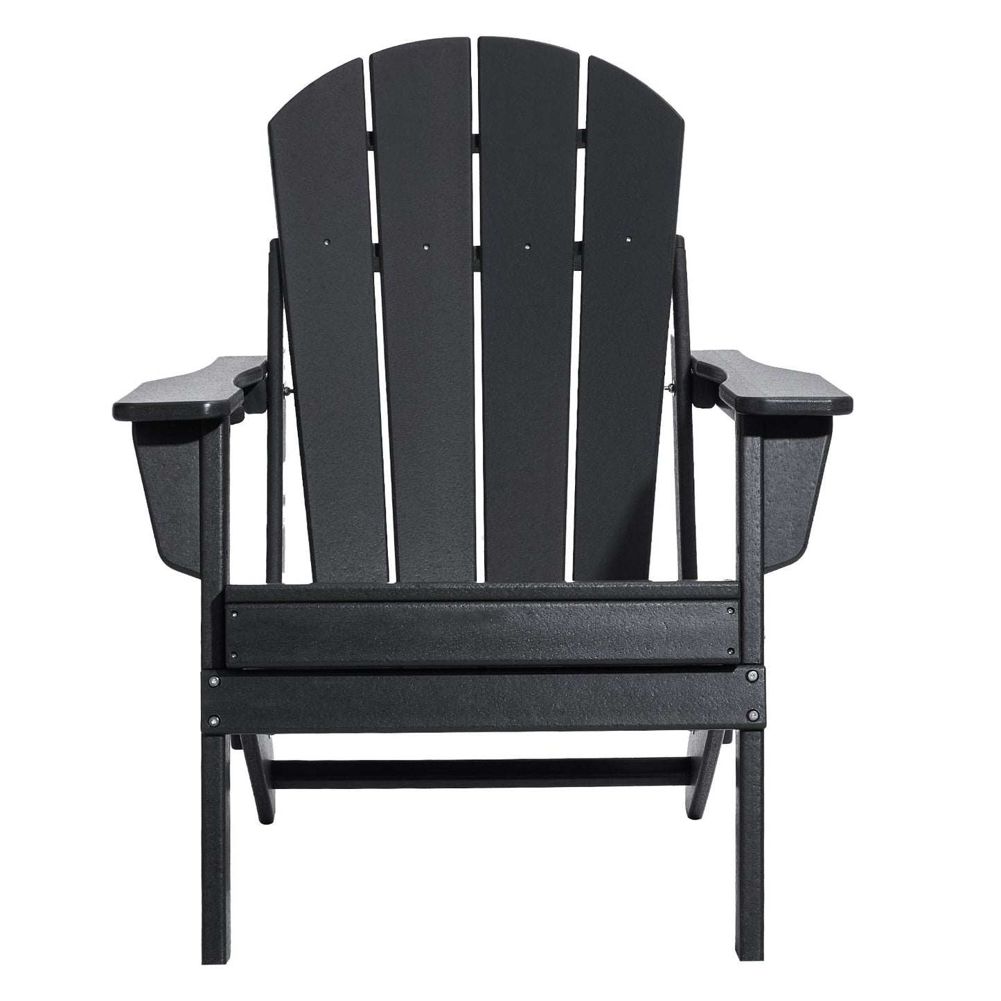 Adirondack Chair Plastic, Set of 2 All-Weather Portable Folding Fire Pit Chair, Outdoor Adirondack Patio Chair with Cup Holder, with Relaxing Arm Rest Ergonomic, for Garden, Backyard - Black - Image 9