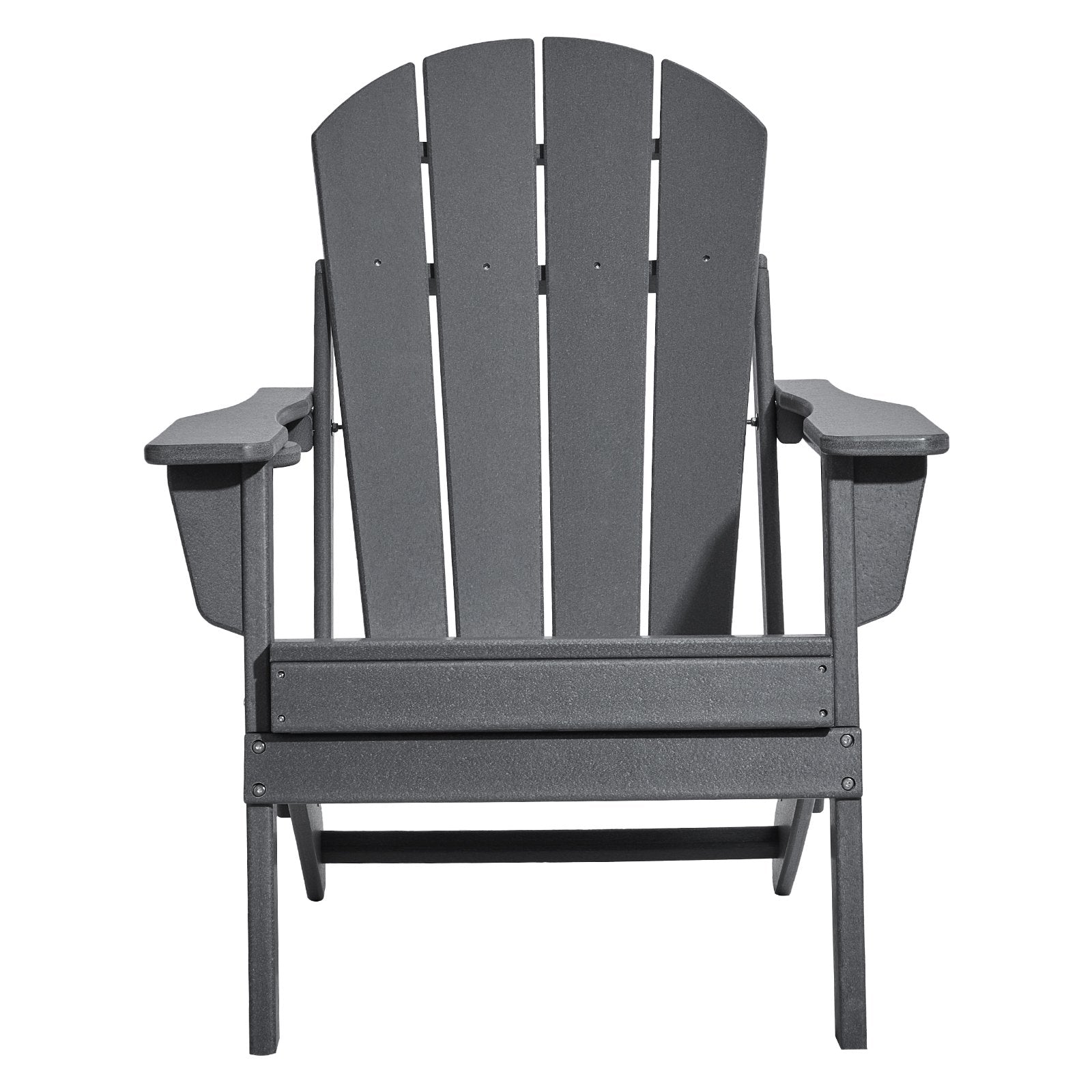 Adirondack Chair Plastic, Set of 2 All-Weather Portable Folding Fire Pit Chair, Outdoor Adirondack Patio Chair with Cup Holder, with Relaxing Arm Rest Ergonomic, for Garden, Backyard - Gray - Image 9