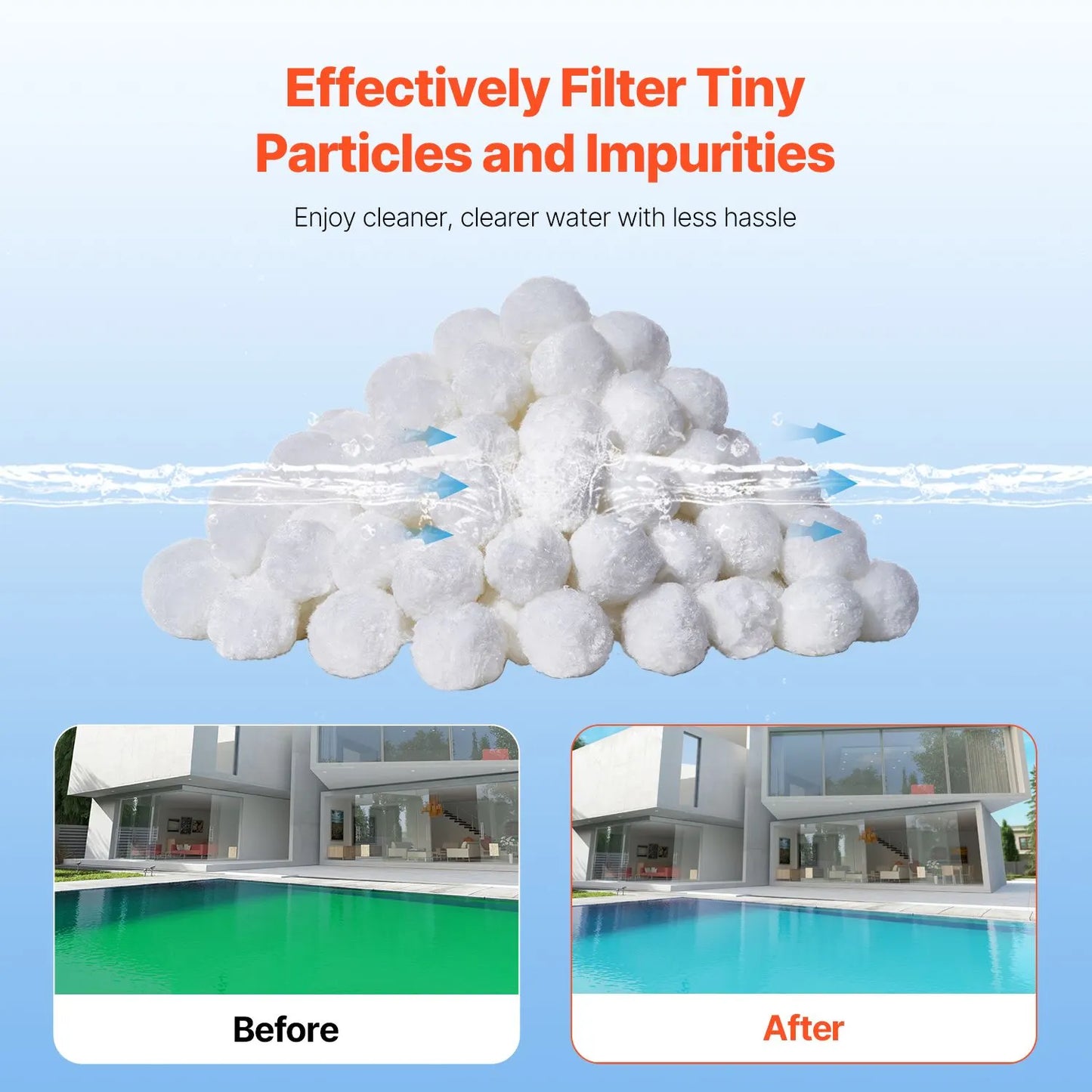 Pool Filter Balls for Sand Filter Pump 0.7 kg Reusable for Swimming Pool - Image 3