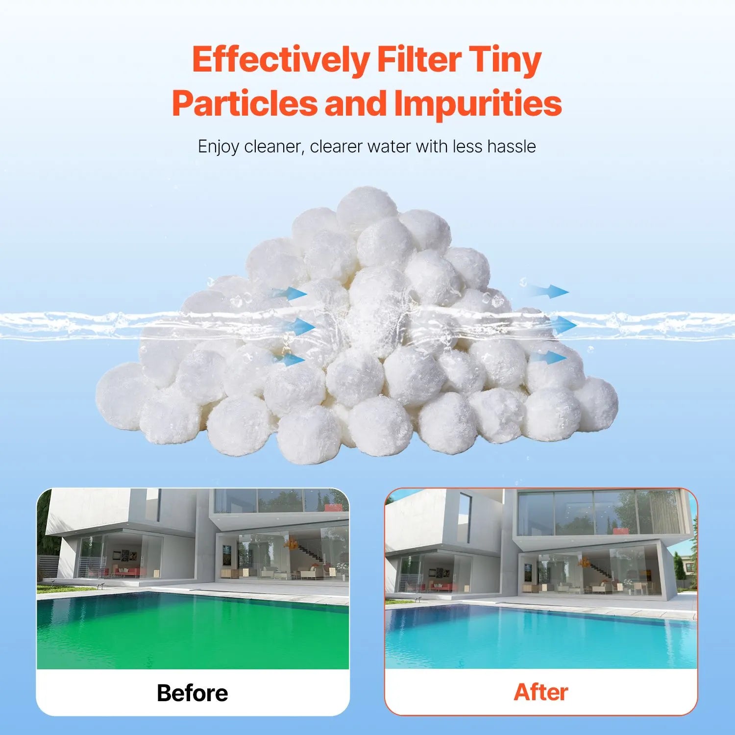 Pool Filter Balls for Sand Filter Pump 0.7 kg Reusable for Swimming Pool - Image 3