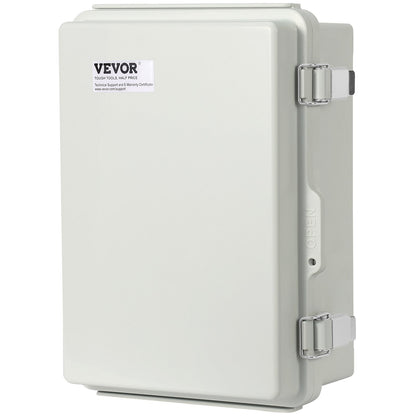Outdoor Electrical Junction Box, 300 x 200 x 180 mm, ABS Plastic Electrical Enclosure Box with Hinged Cover Stainless Steel Latch, IP67 Dustproof Waterproof for Outdoor Electrical Projects