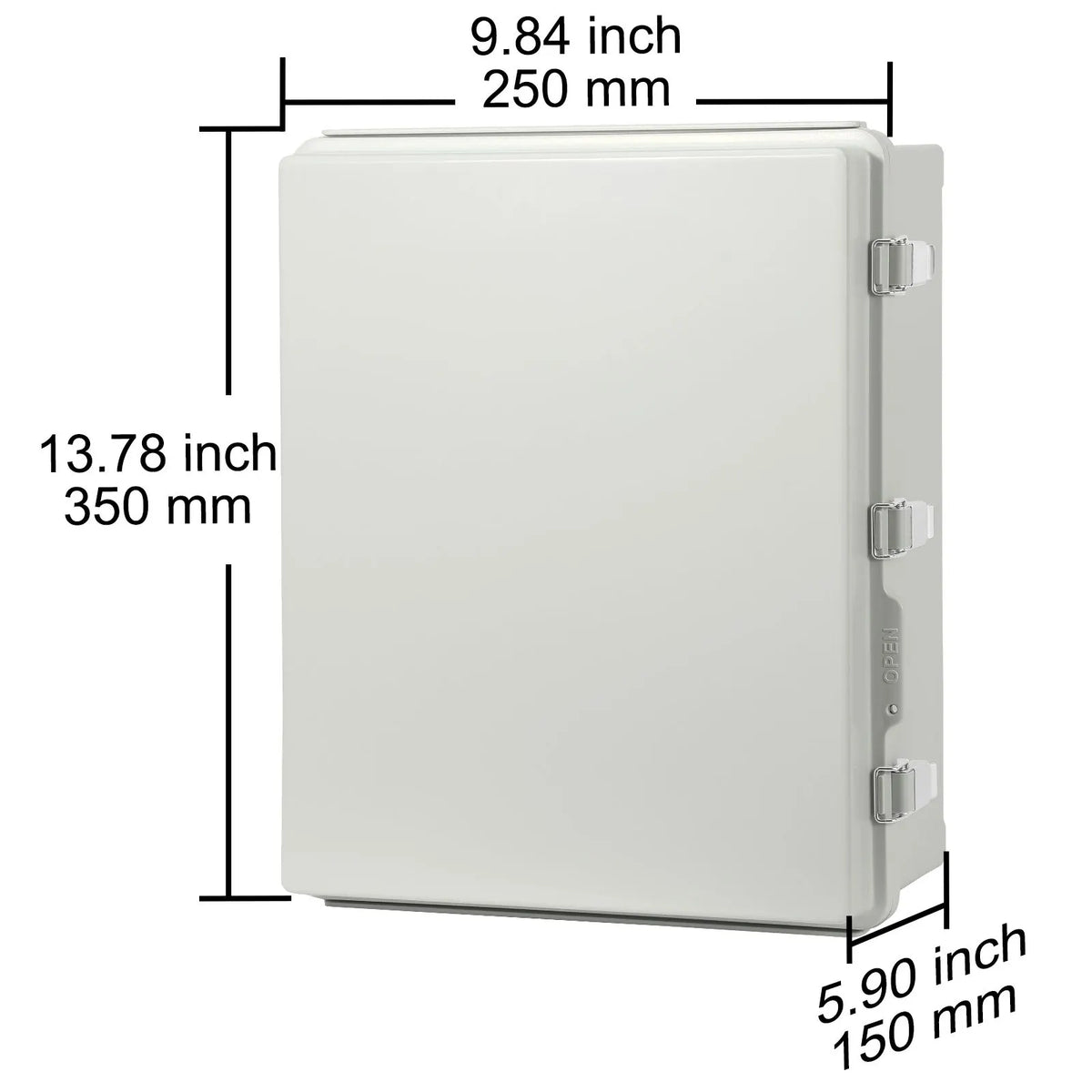 Outdoor Electrical Junction Box, 350 x 250 x 150 mm, ABS Plastic Electrical Enclosure Box with Hinged Cover Stainless Steel Latch, IP67 Dustproof Waterproof for Outdoor Electrical Projects - Image 8