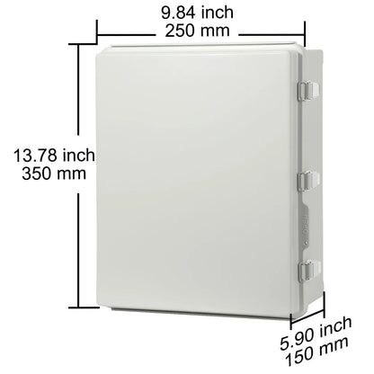 Outdoor Electrical Junction Box, 350 x 250 x 150 mm, ABS Plastic Electrical Enclosure Box with Hinged Cover Stainless Steel Latch, IP67 Dustproof Waterproof for Outdoor Electrical Projects - Image 8