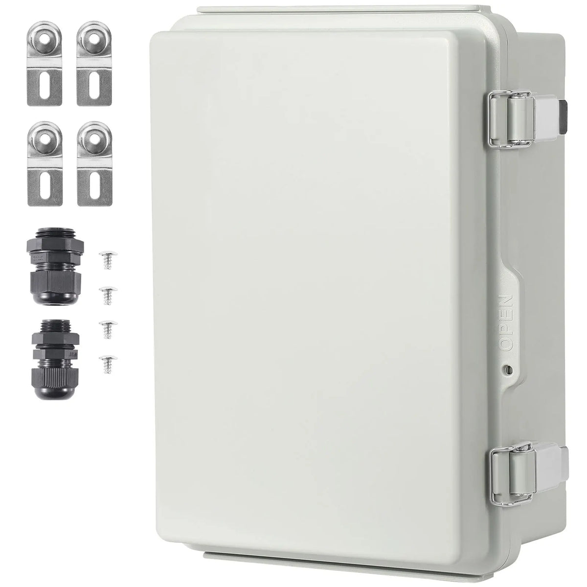 Outdoor Electrical Junction Box, 430 x 330 x 180 mm, ABS Plastic Electrical Enclosure Box with Hinged Cover Stainless Steel Latch, IP67 Dustproof Waterproof for Outdoor Electrical Projects, 17 x 13 x 7 inch - Image 9