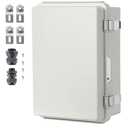 Outdoor Electrical Junction Box, 430 x 330 x 180 mm, ABS Plastic Electrical Enclosure Box with Hinged Cover Stainless Steel Latch, IP67 Dustproof Waterproof for Outdoor Electrical Projects, 17 x 13 x 7 inch - Image 9