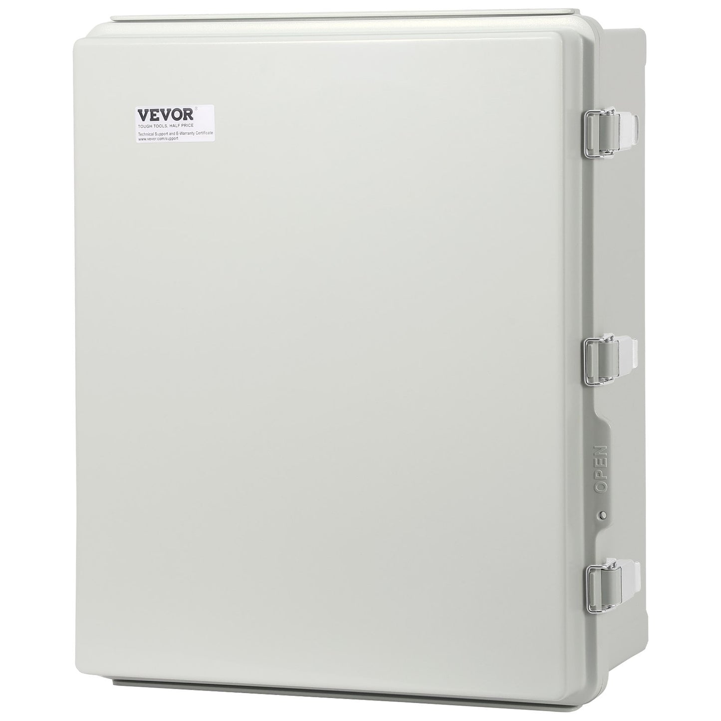 Outdoor Electrical Junction Box, 530 x 430 x 200 mm, ABS Plastic Electrical Enclosure Box with Hinged Cover Stainless Steel Latch, IP67 Dustproof Waterproof for Outdoor Electrical Projects, 21 x 17 x 8 inch