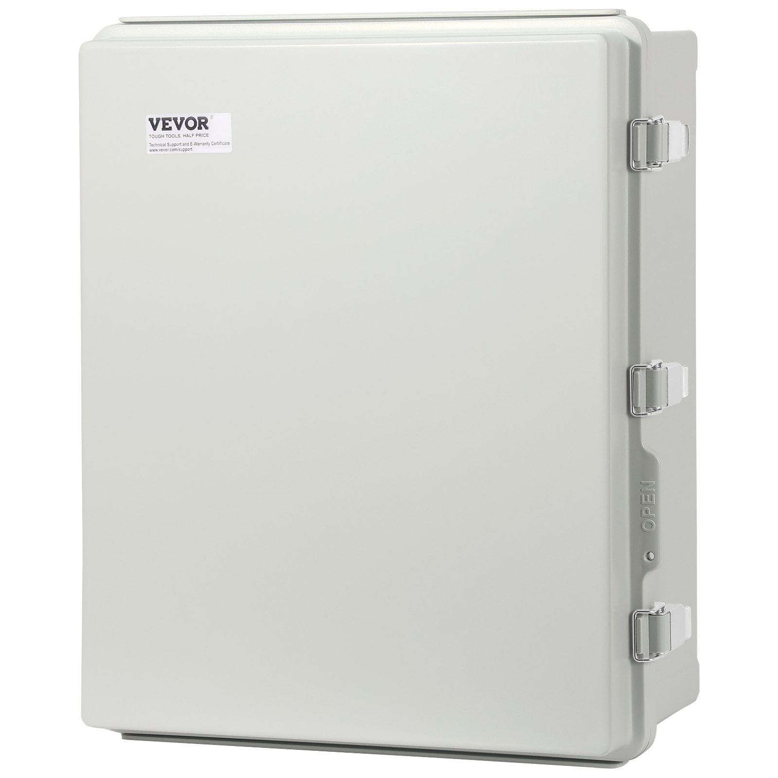 Outdoor Electrical Junction Box, 530 x 430 x 200 mm, ABS Plastic Electrical Enclosure Box with Hinged Cover Stainless Steel Latch, IP67 Dustproof Waterproof for Outdoor Electrical Projects, 21 x 17 x 8 inch