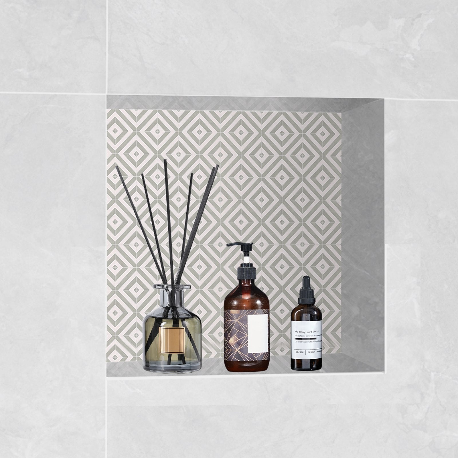Shower Niche Ready for Tile 40.64 x 40.64 cm, Single Shelf Organizer, Square Corners Wall-inserted Niche Recessed, Sealed Protection Modern Soap Storage Niche for Shower Bathroom, Black - Image 8