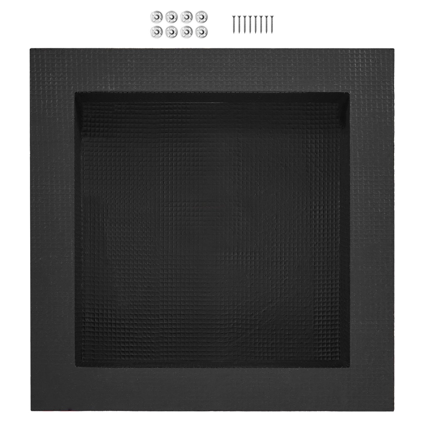 Shower Niche Ready for Tile 40.64 x 40.64 cm, Single Shelf Organizer, Square Corners Wall-inserted Niche Recessed, Sealed Protection Modern Soap Storage Niche for Shower Bathroom, Black - Image 9