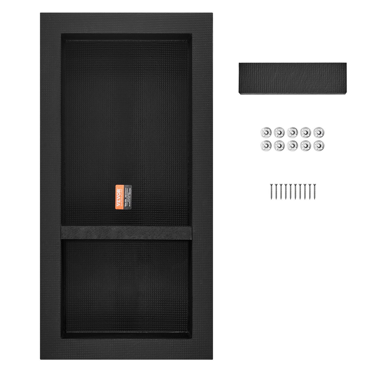 Shower Niche Ready for Tile 40.64 x 81.28 cm, Double Shelf Organizer, Square Corners Wall-inserted Niche Recessed, Sealed Protection Modern Soap Storage Niche for Shower Bathroom, Black - Image 9