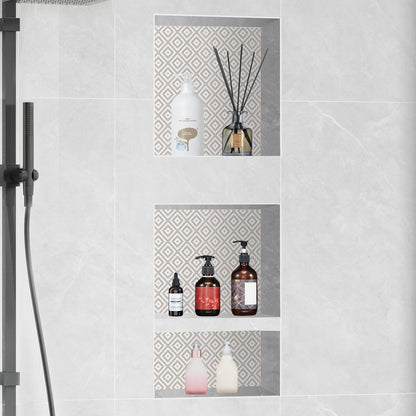 Shower Niche Ready for Tile 40.64x40.64cm & 40.64x50.8cm, Triple Shelf, Square Corners Wall-inserted Niche Recessed, Sealed Protection Modern Soap Storage Niche for Shower Bathroom, Black - Image 8