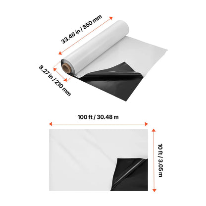 10Mil Plastic Sheeting Roll 10 x 100 FT Heavy Duty Black & White - Image 8